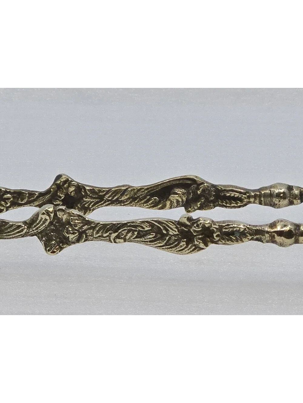 J. Bellini Italy Ornate Brass Ice Tongs Barware With Antlers/Claws Vintage 7.75
